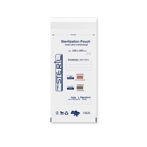 Крафт пакети Pro Steril для стерилізації білі (100х200мм) 100 шт